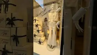 A beautiful image in the Twin Set window display. Shopping in Italy. 