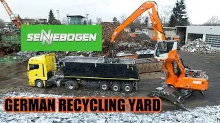 Sennebogen Material Handlers in German Recycling Yard