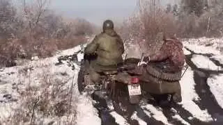 Русский мотоцикл Урал по настоящему бездорожью