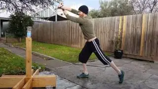Longsword test cutting - half speed