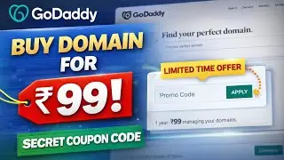 Buy a Domain for Just ₹99 on GoDaddy 😱 | Secret Coupon Code (Limited Time)