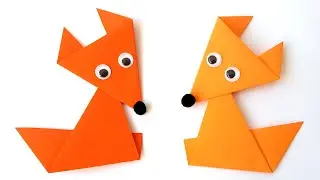 Origami Fox Very EASY How to make a paper fox Simple Paper Crafts Autumn Crafts