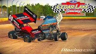 360 SPRINT CARS at CEDAR LAKE! (iRacing Dirt Oval)