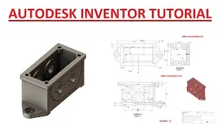 Autodesk Inventor part exercise - 09 ll 2d drawing in description ll