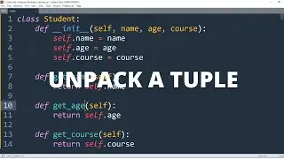 Unpack a tuple in python