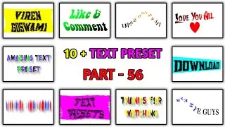 Text Preset | Alight Motion Text Preset | Text Animation Presets