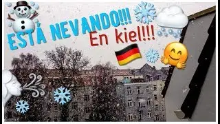 Snowing in Kiel Germany!