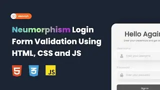 Login Form Validation  Using HTML CSS and JS