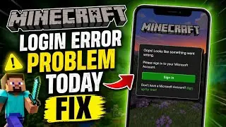 Minecraft login Problem Today | Minecraft login Something Went Wrong Today Problem Solved 2026 