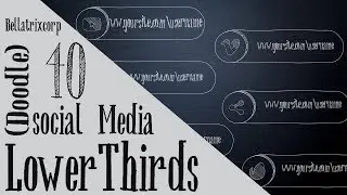 Social Media Lower Third Doodles I Aftereffects Templates I Bellatrixcorp