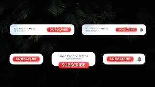 Sleek Youtube Subscribe Button Pack - Free Premiere Pro MOGRT Files