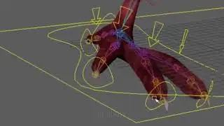 3D snake bird HEAD  feet GLITCH rig test / missing limbs / maya 2018 / animation art