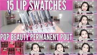 POP BEAUTY 15 LIP SWATCHES FOR  PERMANENT POUT