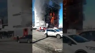 Самара 12.03.21 пожар бизнес центра "Скала"
