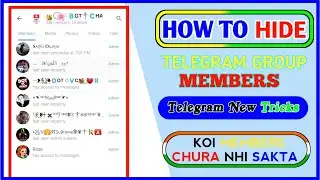 How to Hide Telegram Members || Hide Telegram Members || Telegram Group members Hide || Telegram