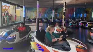 Lydia and Zoey wildwood bumper cars