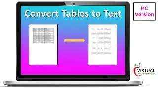 How to Convert Tables to Text in Word   PC Version