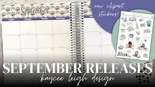 September New Sticker Releases | New Clipart Sheet! | Kaycee Leigh Design