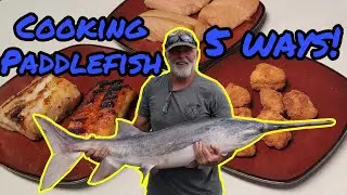 Cooking PADDLEFISH (Spoonbill) Multiple Ways! (Smoked, Grilled, and Fried)