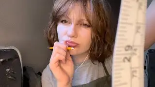 asmr mumbling and measuring 📝 examining you with inaudible / unintelligible whispers