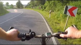 Crossing the former East - West German border on a bike