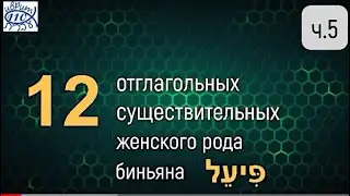 12 отглагольных существительных женского рода биньяна פיעל. часть 5.