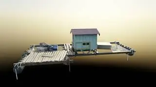 Blender Floating House 3D Model