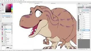 Reda the Daspletosaurus - FireAlpaca coloring