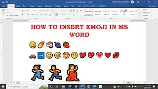 HOW TO INSERT EMOJIS IN MS WORD😋