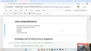 Mega Video | Lecture 28 | List Comprehensions