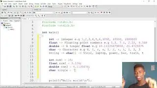 Variables in C | Data Types | Format Specifiers | Printf() | Scanf()