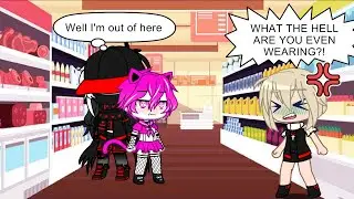 If I met an UwU cat but it's a fight between UwU cat and a Karen || Gacha club || Inspired