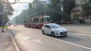 Трамвай "3416 по 40 от Институтского к Светллановской" в СПб 14-*: ЛВС-86М2 3416 по №40 (03.09.24)
