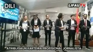 Jornalista Sira nee simu Karteira Profisional Jornalista husi Konsellu Imprensa