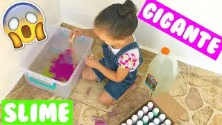 SLIME 💦 GIGANTE Transparente (con mi SOBRINA 👧)