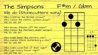 The Simpsons - Stonecutters (We do) UKULELE TUTORIAL W/ LYRICS