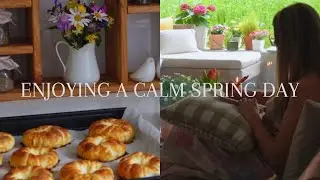 ENJOYING A CALM SPRING DAY🪻Baking Apple Rings.🍎 #switzerland