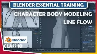 Blender character body modeling line flow for beginners