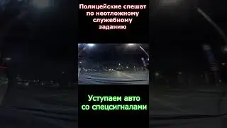 Неотложное служебное задание, пропускаем полицейских со спецсигналами.