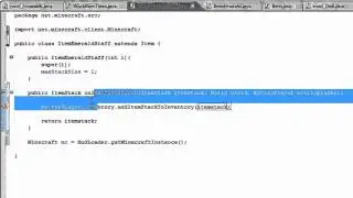 Minecraft Modding Tutorial 10 - Adding and removing items using onItemRightClick (modloader)