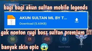 BAGI BAGI AKUN SULTAN MOBILE LEGENDS TERBARU 2020 ADA BANYAK AKUN SULTAN😱BURUAN AMBILL!!