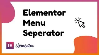 Elementor Menu Seperator