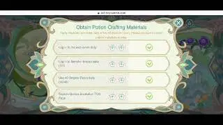 Genshin impact web event glittering potions day 1