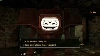 Telling Yes Man you're the Courier after he tells you he set you up