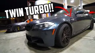 F10 BMW M5 Stage 2 vs Supercharged 2019 Mustang GT RACE!