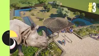 Classic Rhino Enclosure 🦏 | Basegame Only Zoo #3 | Speedbuild | Planet Zoo