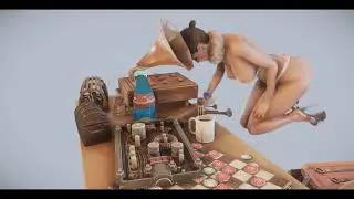 Sophie fixes gramophone and dances - Merry Christmas Cheer | Fallout 4
