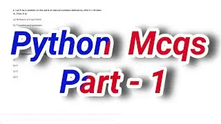 Python MCQ Based Questions Part 1