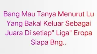 Tanya Jawab !! Tebak Juara Seputar Sepak Bola Edisi 22/23...Versie YMG PROJECT