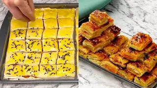Puff pastry squares: the quick and tasty idea for your aperitif!